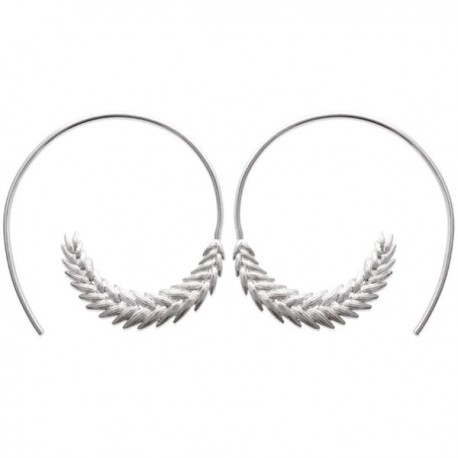 Boucles d'oreilles épis de blé argent massif 925/000