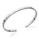 Bracelet jonc argent massif 925/000 rhodié tendance ethnique