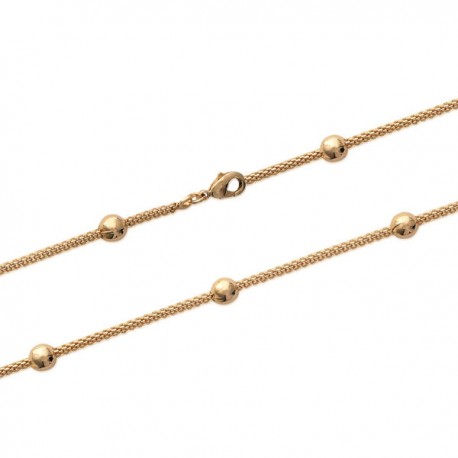 Bracelet Plaqué Or 18 carats boules diamètre 5 mm