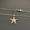 Collier pendentif étoile de mer plaqué or 18 carats sur belle chaine