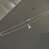 Collier pendentif étoile de mer plaqué or 18 carats sur belle chaine