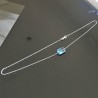 Collier argent 925/000 et cristal Swarovski aigue marine