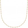 Collier Plaqué or 18 carats maille boules ajustable de 38 cm à 42 cm