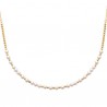 Collier Plaqué Or 18 carats perles blanches nacrées