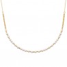 Collier Plaqué Or 18 carats perles blanches nacrées