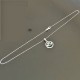 Collier argent 925/000 pendentif coeur émeraude sur fine chaine