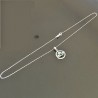 Collier argent 925/000 pendentif coeur émeraude sur fine chaine