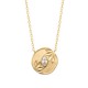 Collier Plaqué Or 18 carats et zirconium motifs feuilles fleurs