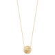 Collier Plaqué Or 18 carats et zirconium motifs feuilles fleurs