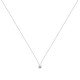 Collier solitaire argent massif 925/000 et zirconium Ajustable