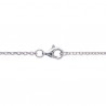 Collier solitaire argent massif 925/000 et zirconium Ajustable