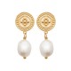 Boucles d'oreilles perles de culture en Plaqué Or 18 carats