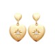 Boucles d'oreilles coeurs Plaqué Or 18 carats et eirconium