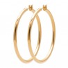 Boucles d'oreilles créoles Plaqué Or 18 carats diamètre 50 mm