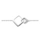 Bracelet argent massif 925/000 anneaux carrés losanges entrelacés