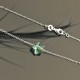 Collier argent 925/000 ras de cou petite étoile cristal Swarovski vert péridot