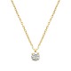 Collier Plaqué Or 18 carats pendentif solitaire zirconium 