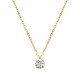 Collier Plaqué Or 18 carats pendentif solitaire zirconium 