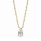 Collier goutte Plaqué Or 18 carats et zirconium