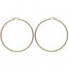 Boucles d'oreilles grandes créoles 60 mm Plaqué Or 18 carats