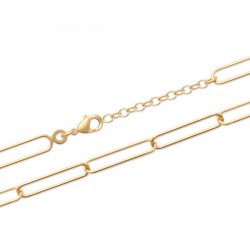 Bracelet Plaqué Or 18 carats maille rectangulaire Bijou tendance