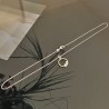 Collier pendentif anneau Plaqué Or 18 carats et zirconium 