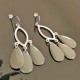 Boucles d'oreilles bohème en argent 925/000 pendants pampilles émail