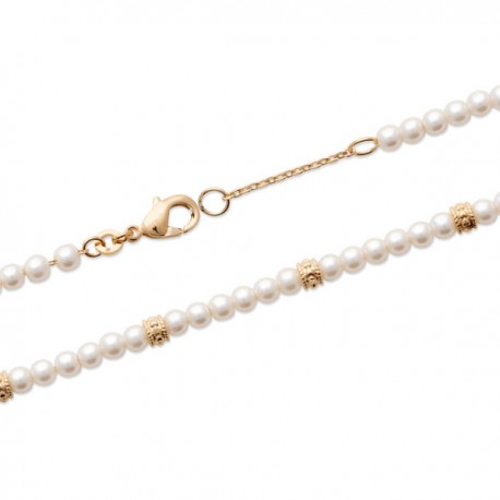 Bracelet Plaqué Or 18 carats perles blanches nacrées