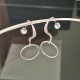 Boucles d'oreilles argent 925/000 dormeuses zirconias pendants anneaux