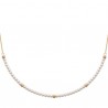 Collier plaqué or 18 carats perles blanches nacrées