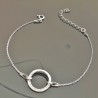 Bracelet anneaux en argent 925/000 longueur ajustable