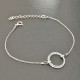 Bracelet anneaux en argent 925/000 longueur ajustable