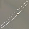 Collier perle de culture en argent massif 925/000