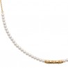 Collier plaqué or 18 carats perles blanches nacrées