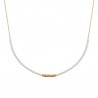 Collier plaqué or 18 carats perles blanches nacrées