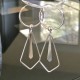 Boucles d'oreilles argent 925/000 créoles pendants géométriques