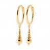 Boucles d'oreilles créoles pendantes en Plaqué Or 18 carats