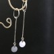 Boucles d'oreilles créoles en argent 925 pendants chainettes