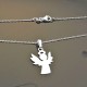 Collier pendentif ange argent massif 925 sur fine chaine longueur 42 cm