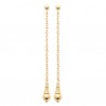 Boucles d'oreilles Plaqué Or 18 carats pendantes chainettes