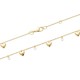 Bracelet Plaqué Or 18 carats pampilles coeurs et zirconium