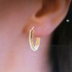 Boucles d'oreilles créoles Plaqué Or 18 carats Bijou indémodable