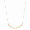 Collier grains de café Plaqué Or 18 carats ras de cou ajustable jusqu'à 45 cm