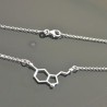 Collier argent 925/000 molécule sérotonine hormone du bonheur