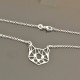 Collier chat origami en argent 925/000 Bijou animal