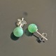 Boucles d'oreilles argent 925/000 clous chrysoprase 6 mm