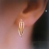 Boucles d'oreilles créoles multi anneaux Plaqué Or 18 carats