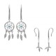 Boucles d'oreilles attrape rêves argent massif 925/000