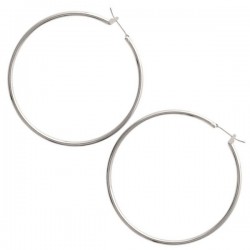 Boucles d'oreilles créoles argent massif 925/000 diamètre 50 mm