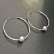 Boucles d'oreilles créoles 40 mm en argent 925/000 boules 8 mm